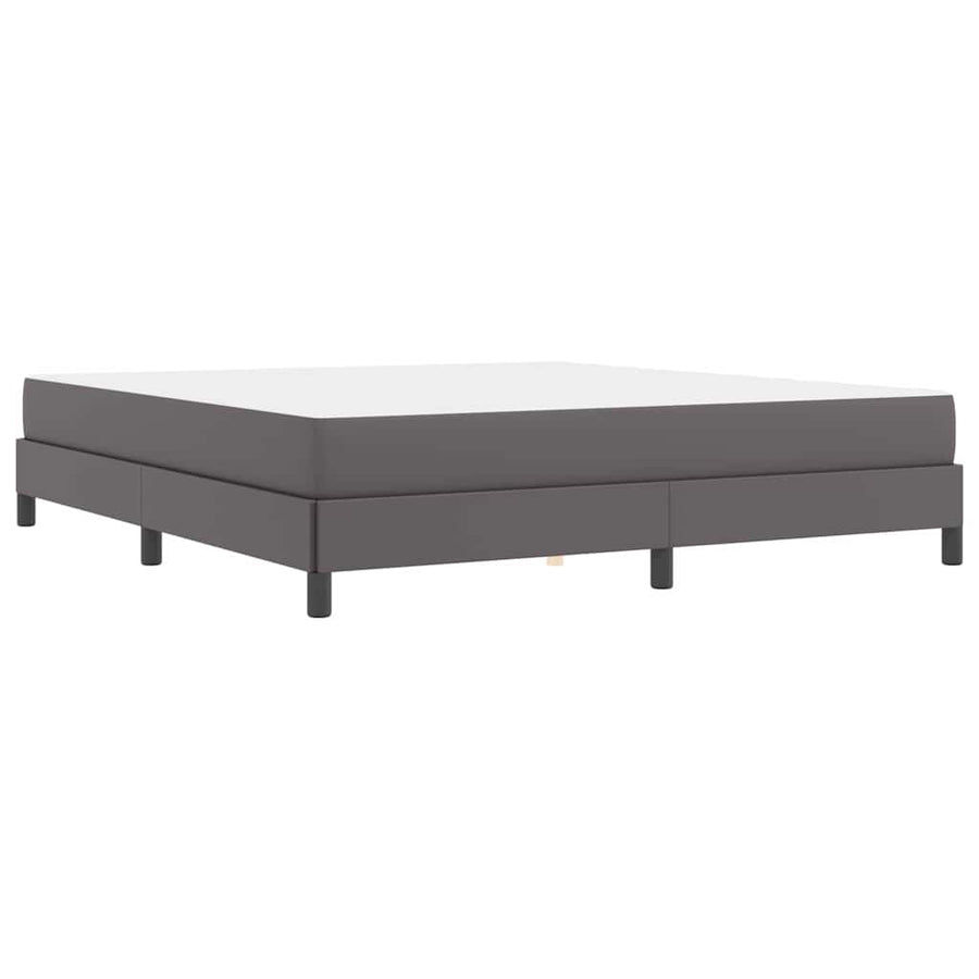Bed Anders Grijs 180 x 200 cm Kunstleer