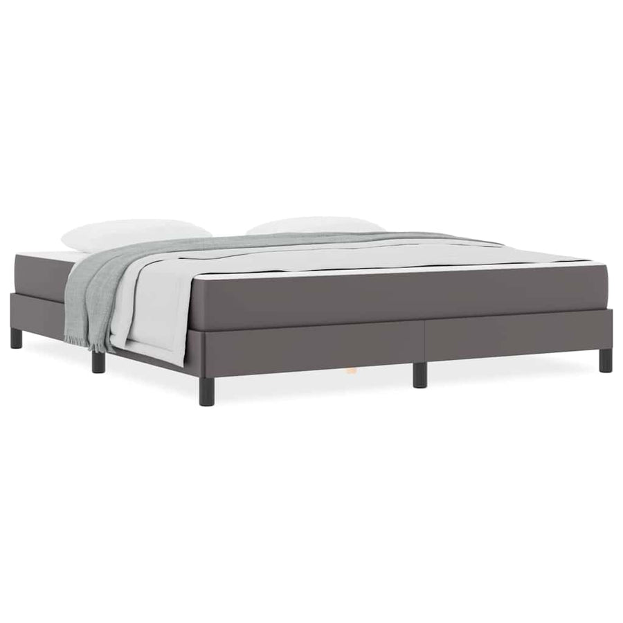 Bed Anders Grijs 180 x 200 cm Kunstleer