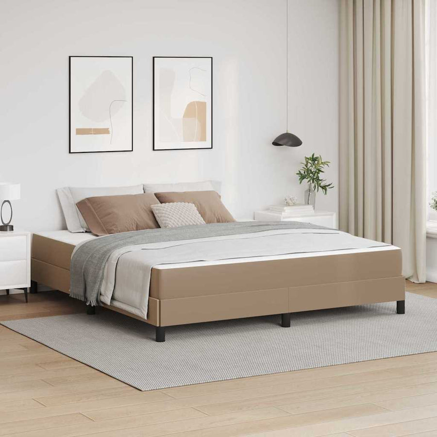 Bed Anders Cappuccino 180 x 200 cm Kunstleer