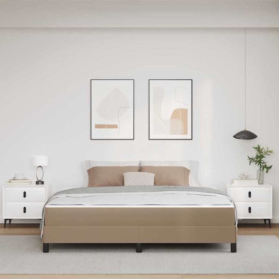 Bed Anders Cappuccino 180 x 200 cm Kunstleer