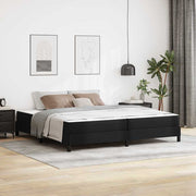 Bed Frame with Mattress Black 200 x 200 cm Fabric