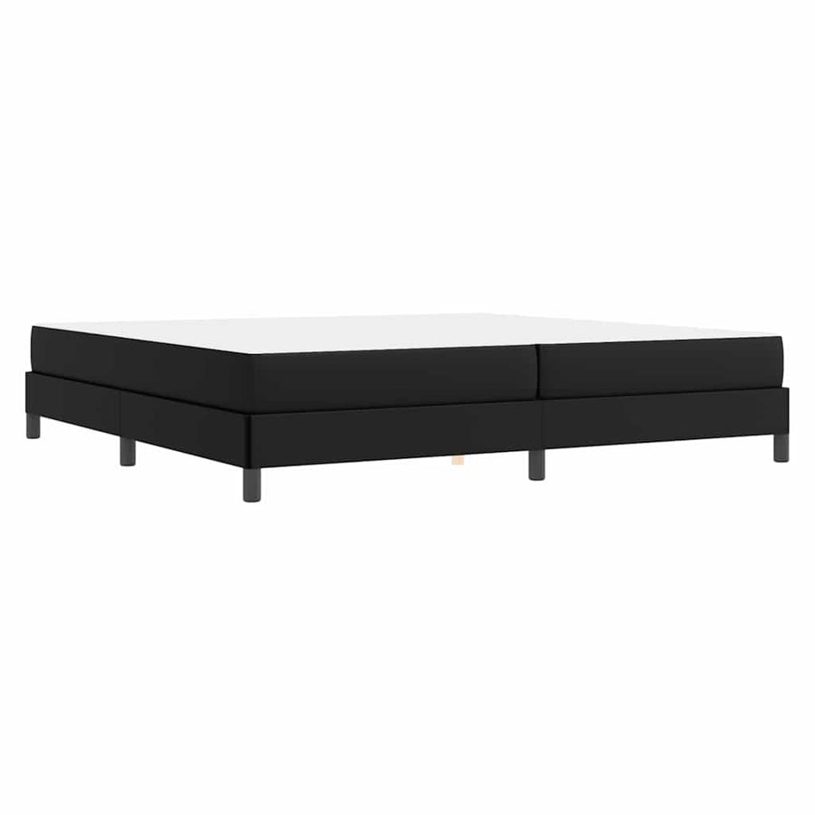 Bed Anders Zwart 200 x 200 cm Kunstleer
