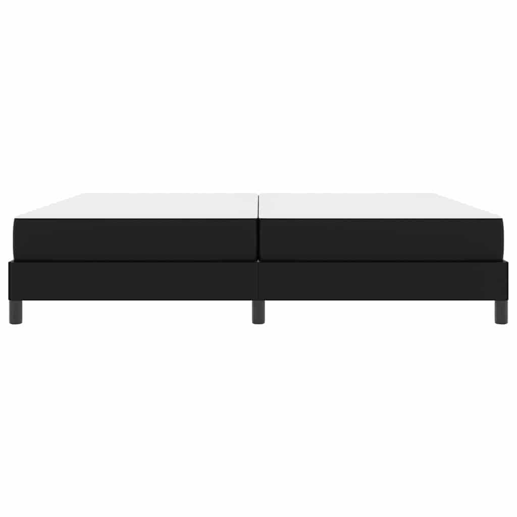 Bed Anders Zwart 200 x 200 cm Kunstleer