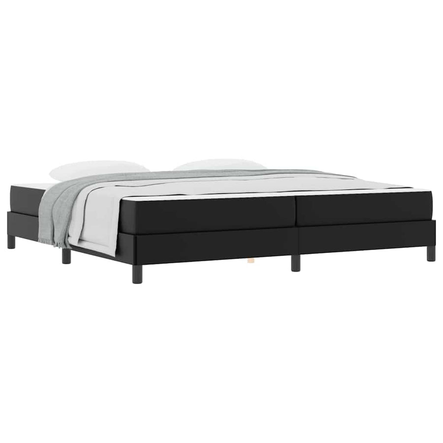 Bed Anders Zwart 200 x 200 cm Kunstleer