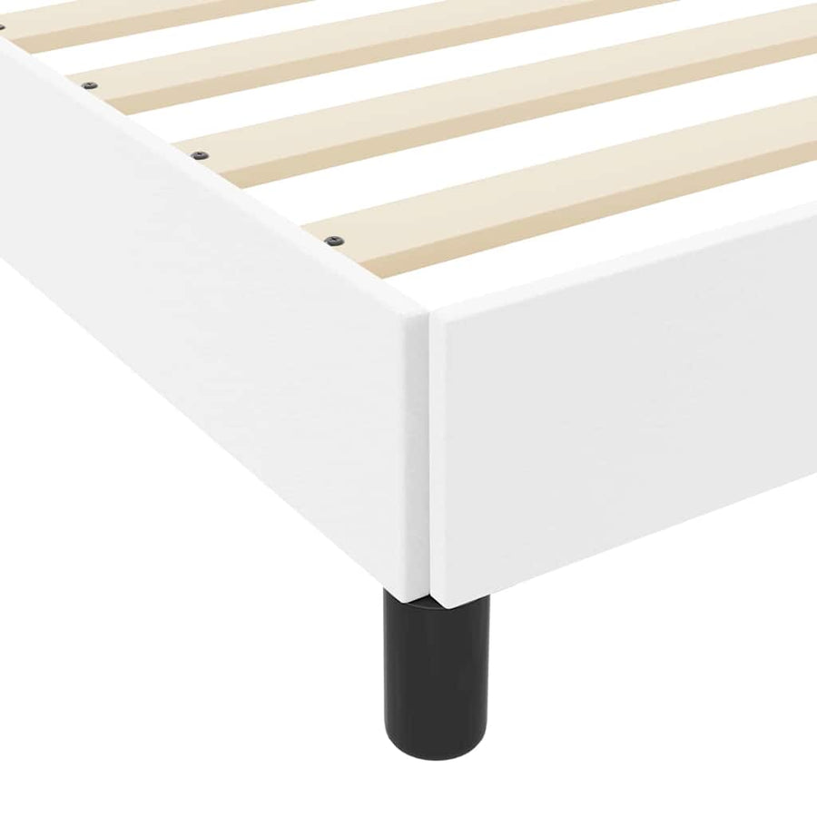 Bed Anders Zuiverwit 200 x 200 cm Kunstleer