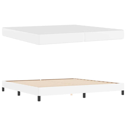 Bed Anders Zuiverwit 200 x 200 cm Kunstleer