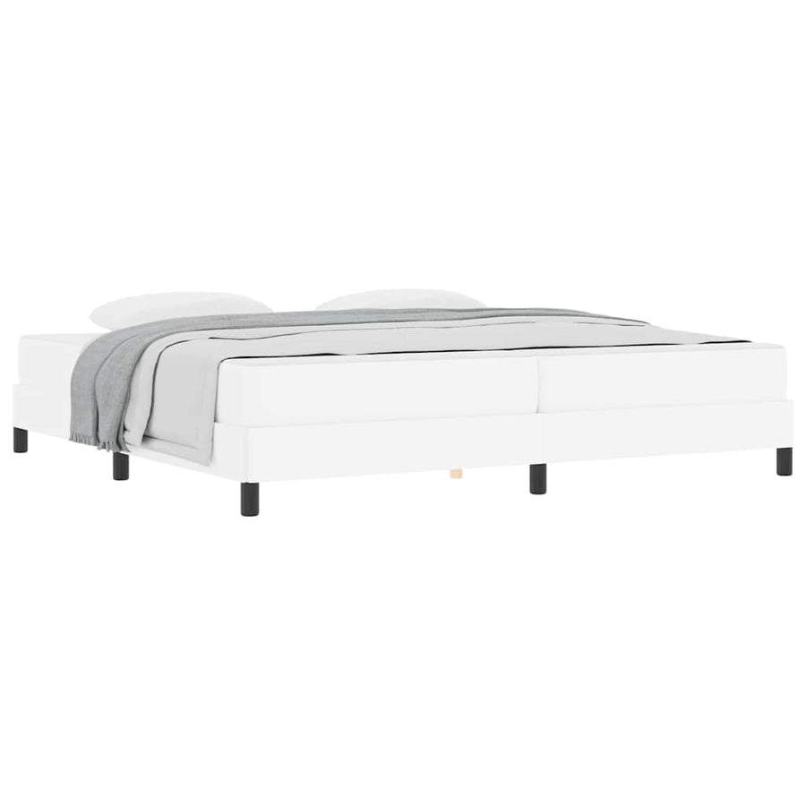 Bed Anders Zuiverwit 200 x 200 cm Kunstleer