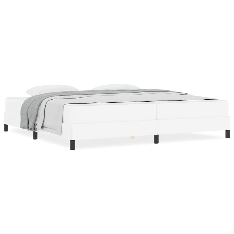 Bed Anders Zuiverwit 200 x 200 cm Kunstleer