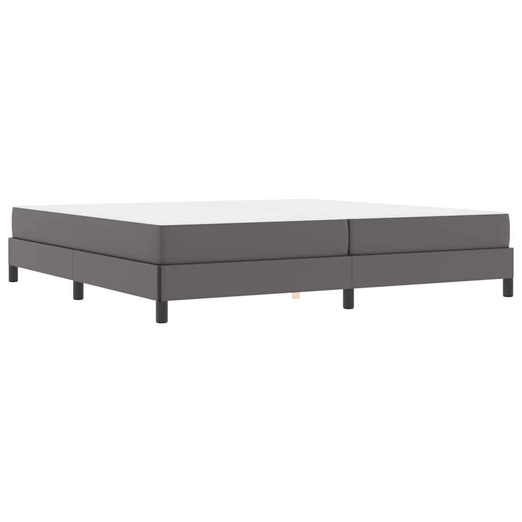 Bed Anders Grijs 200 x 200 cm Kunstleer