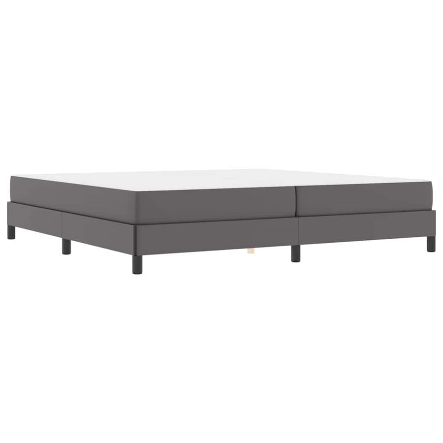 Bed Anders Grijs 200 x 200 cm Kunstleer