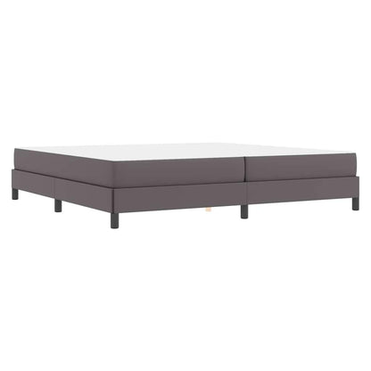 Bed Anders Grijs 200 x 200 cm Kunstleer