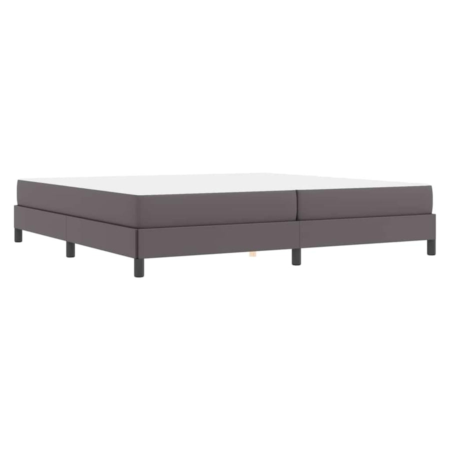 Bed Anders Grijs 200 x 200 cm Kunstleer
