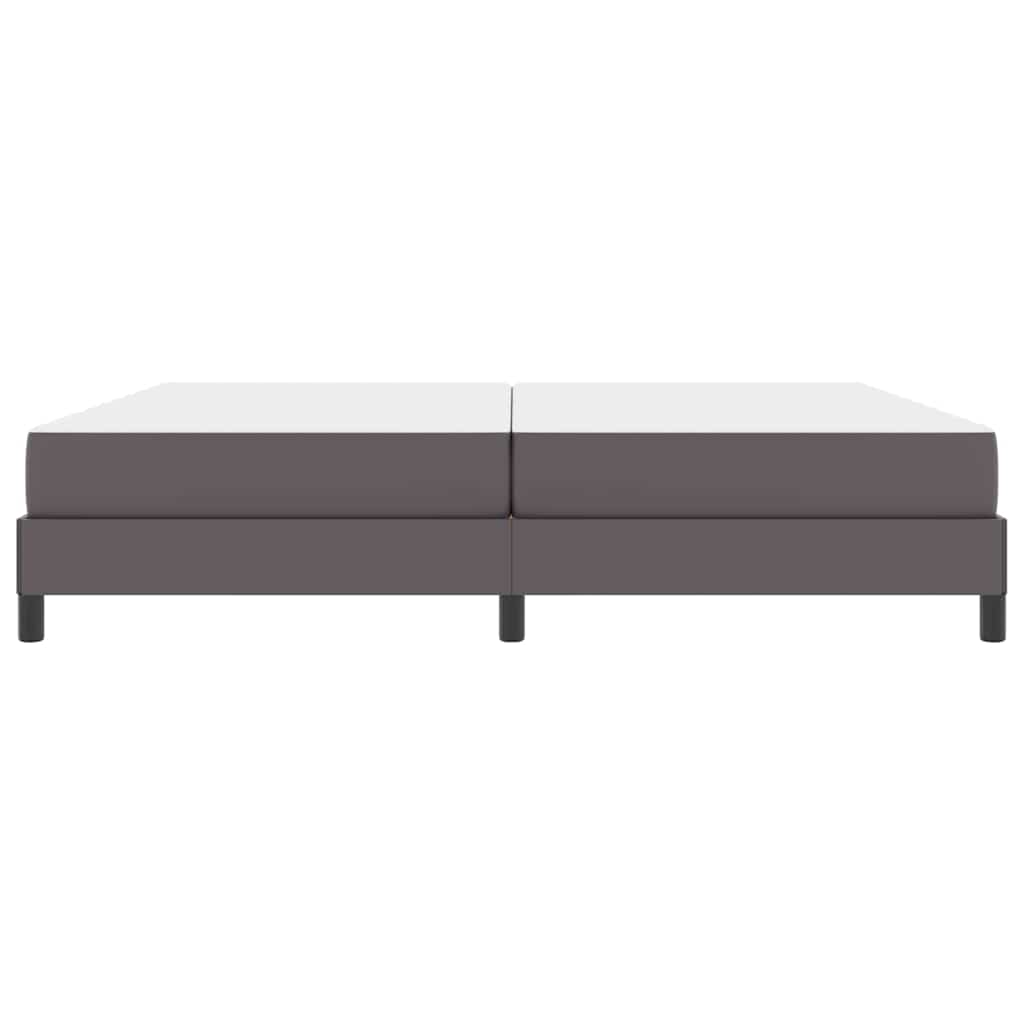 Bed Anders Grijs 200 x 200 cm Kunstleer