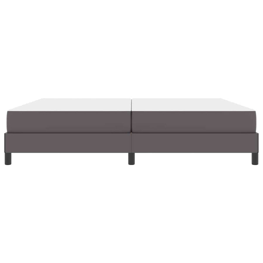 Bed Anders Grijs 200 x 200 cm Kunstleer