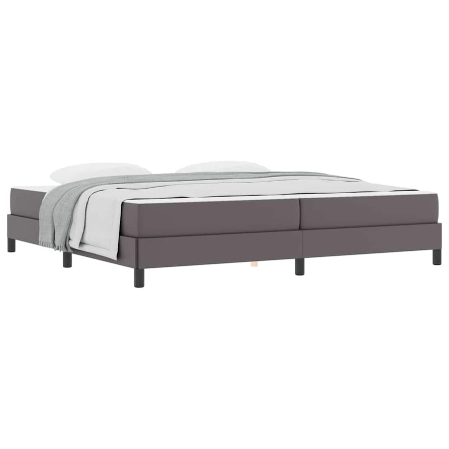 Bed Anders Grijs 200 x 200 cm Kunstleer