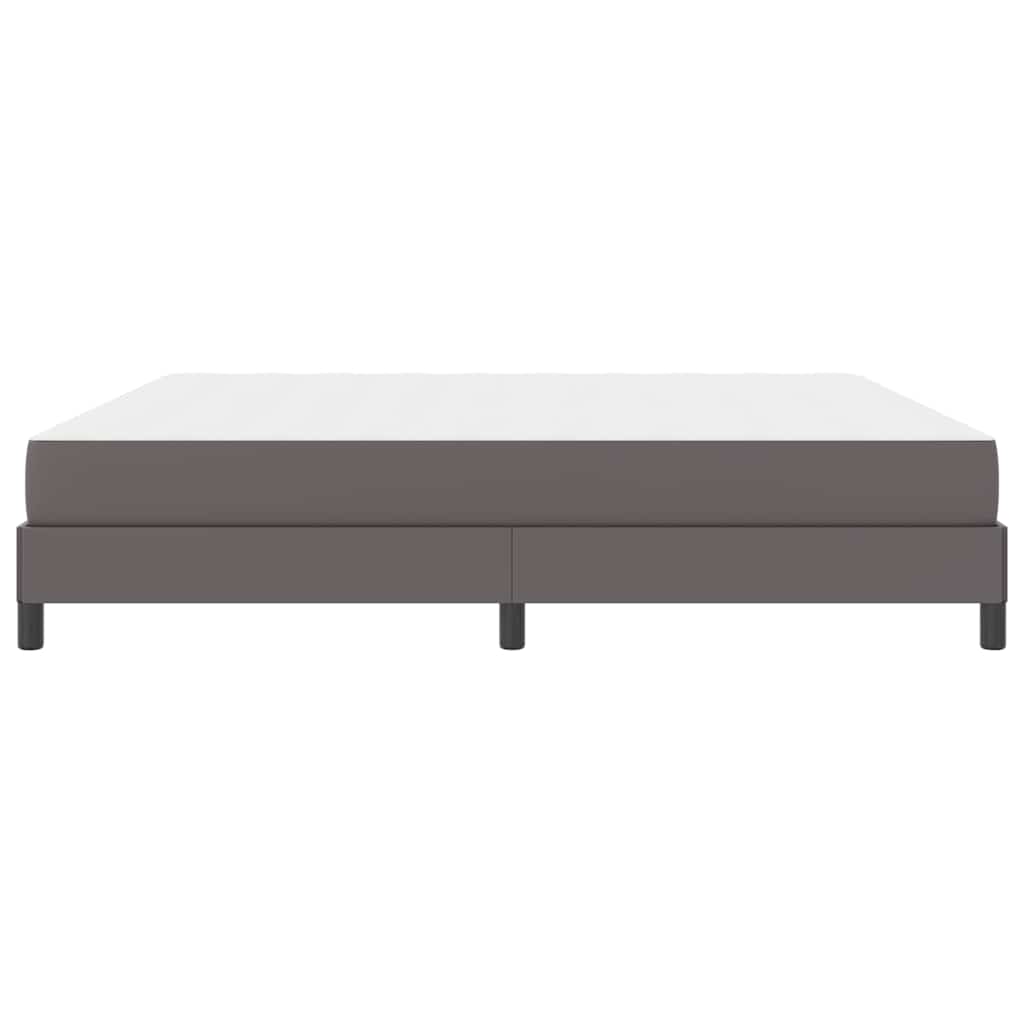 Bed Anders Grijs 200 x 200 cm Kunstleer