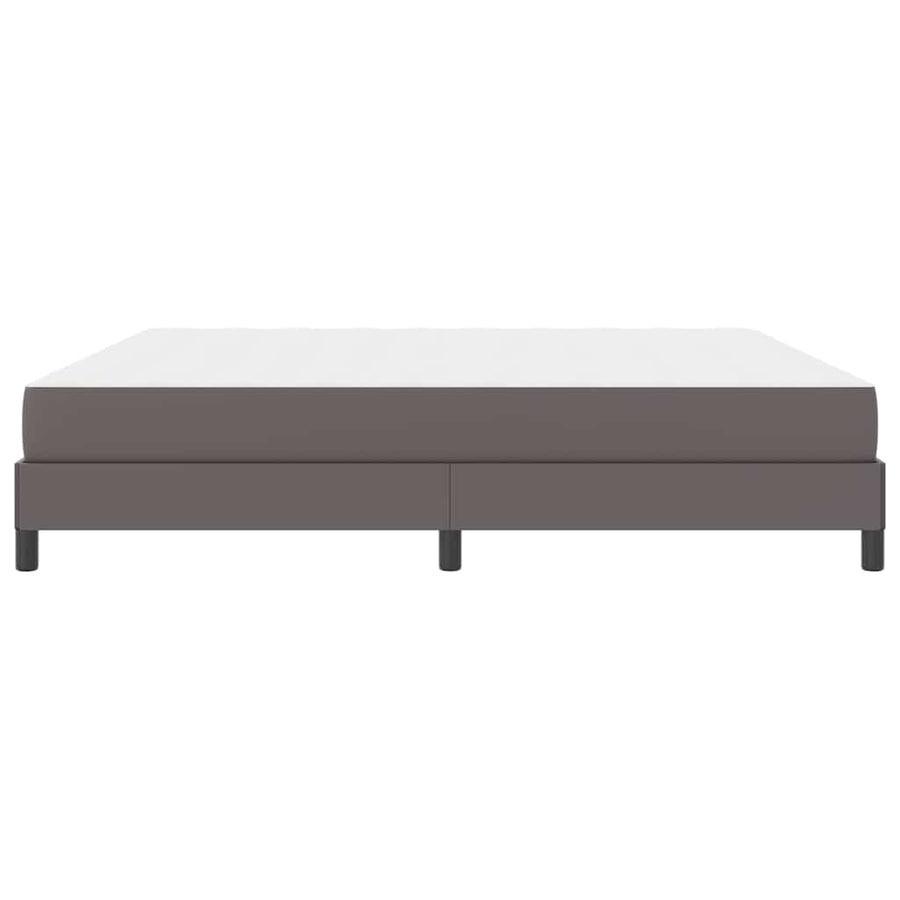 Bed Anders Grijs 200 x 200 cm Kunstleer