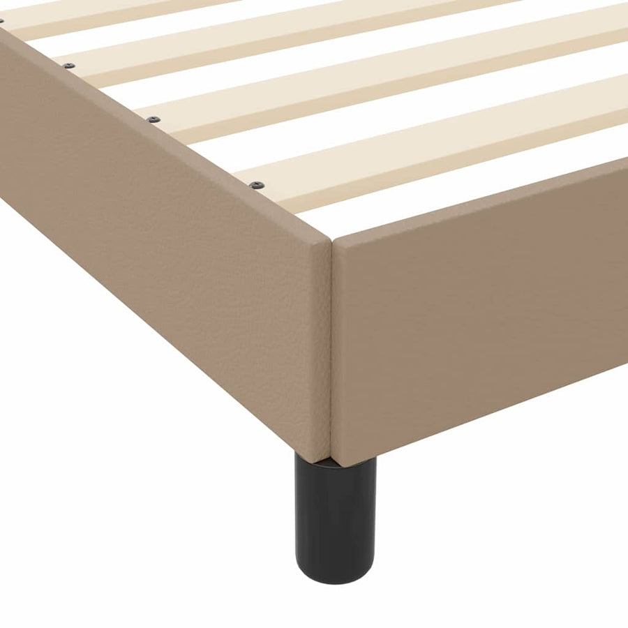 Bedframe met matras Cappuccino 200 x 200 cm Stof