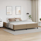 Bed frame with mattress Cappuccino 200 x 200 cm Fabric