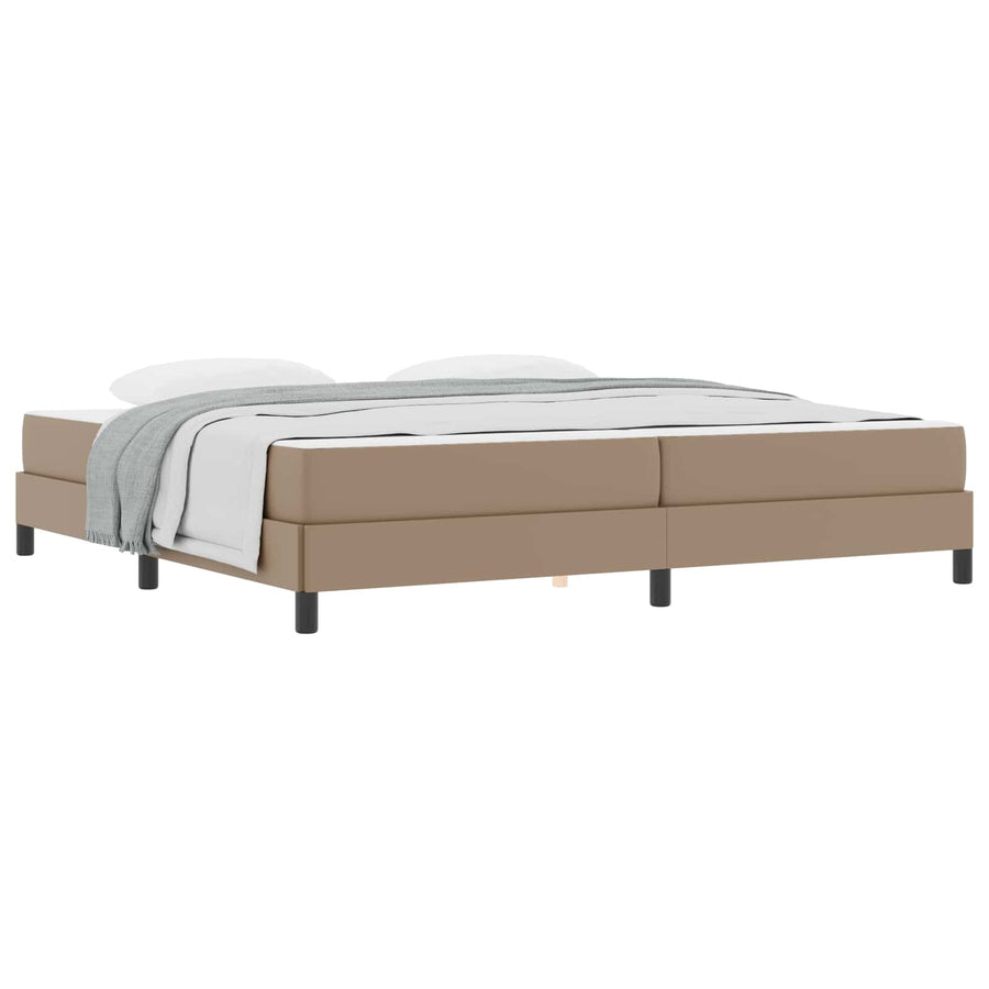 Bedframe met matras Cappuccino 200 x 200 cm Stof