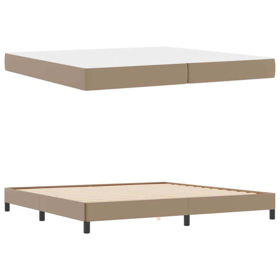 Bedframe met matras Cappuccino 200 x 200 cm Stof