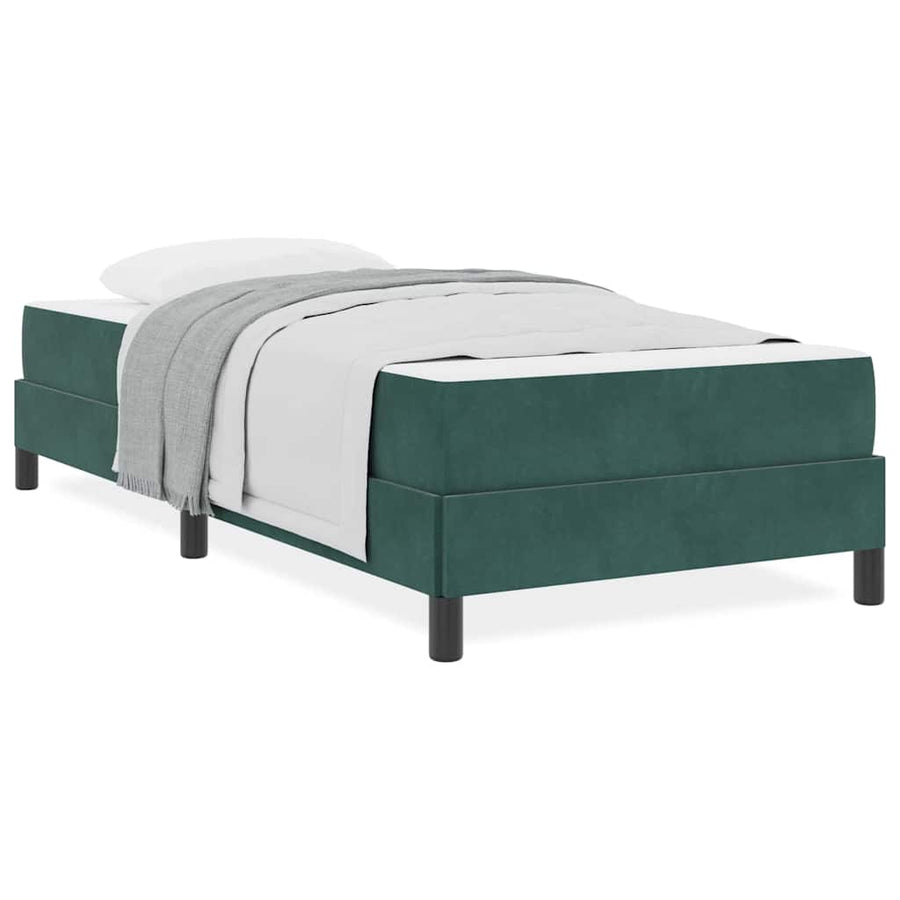 Boxspringbed met matras Donkergroen 80 x 200 cm Fluweel