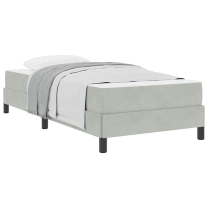 Boxspringbed met matras Lichtgrijs 90 x 190 cm Fluweel