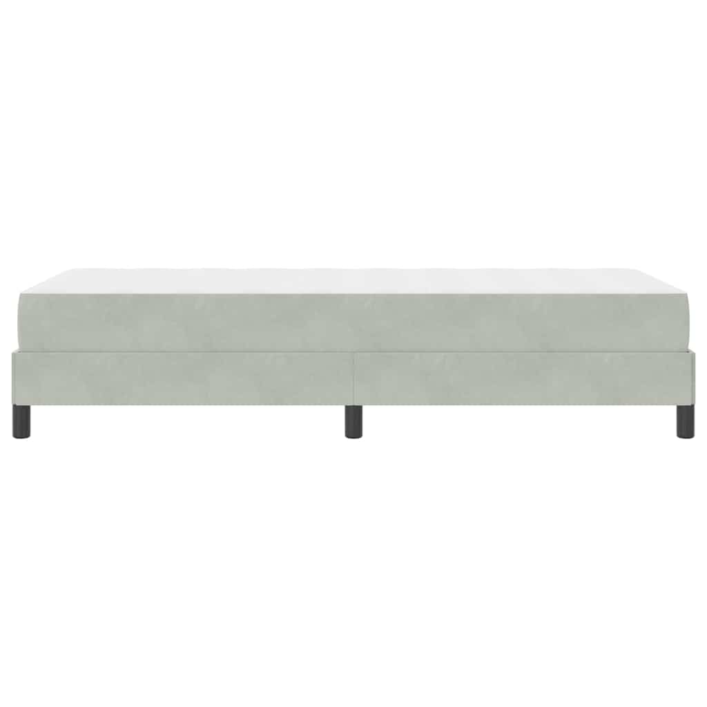 Boxspringbed met matras Lichtgrijs 90 x 190 cm Fluweel