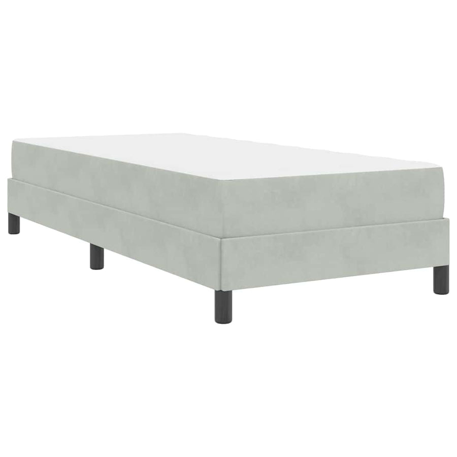 Boxspringbed met matras Lichtgrijs 90 x 200 cm Fluweel
