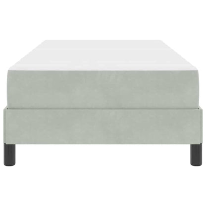 Boxspringbed met matras Lichtgrijs 90 x 200 cm Fluweel