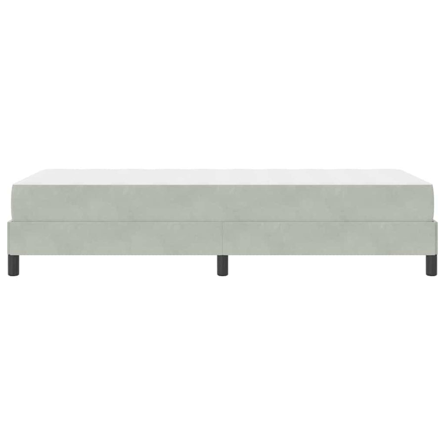 Boxspringbed met matras Lichtgrijs 90 x 200 cm Fluweel