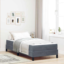 Boxspringbed met matras Donkergrijs 90 x 200 cm Fluweel