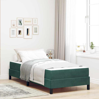 Boxspringbed met matras Donkergroen 90 x 200 cm Fluweel