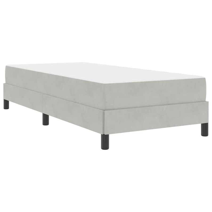 Boxspringbed met matras Lichtgrijs 100 x 200 cm Fluweel
