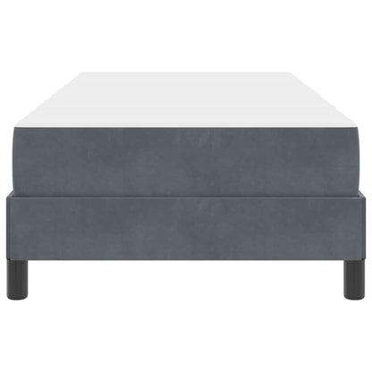Boxspringbed met matras Donkergrijs 100 x 200 cm Fluweel