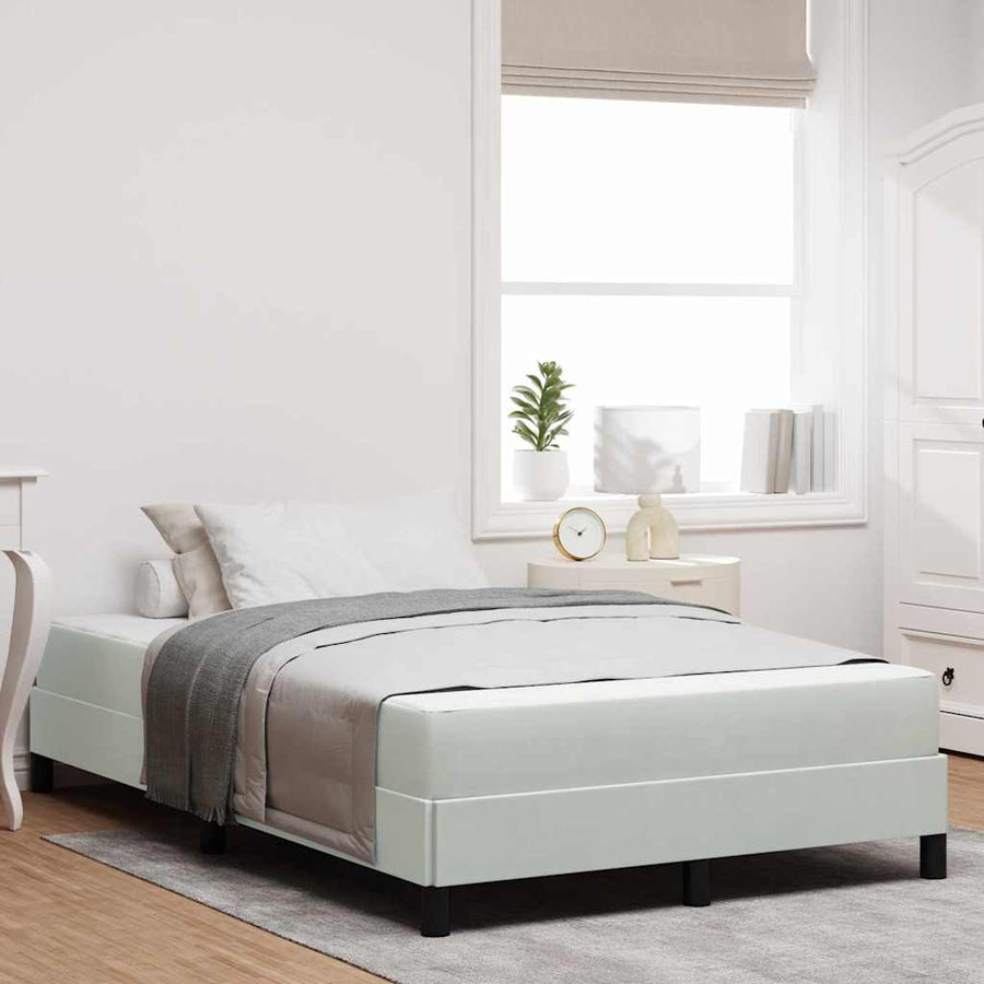 Boxspringbed met matras Lichtgrijs 120 x 190 cm Fluweel