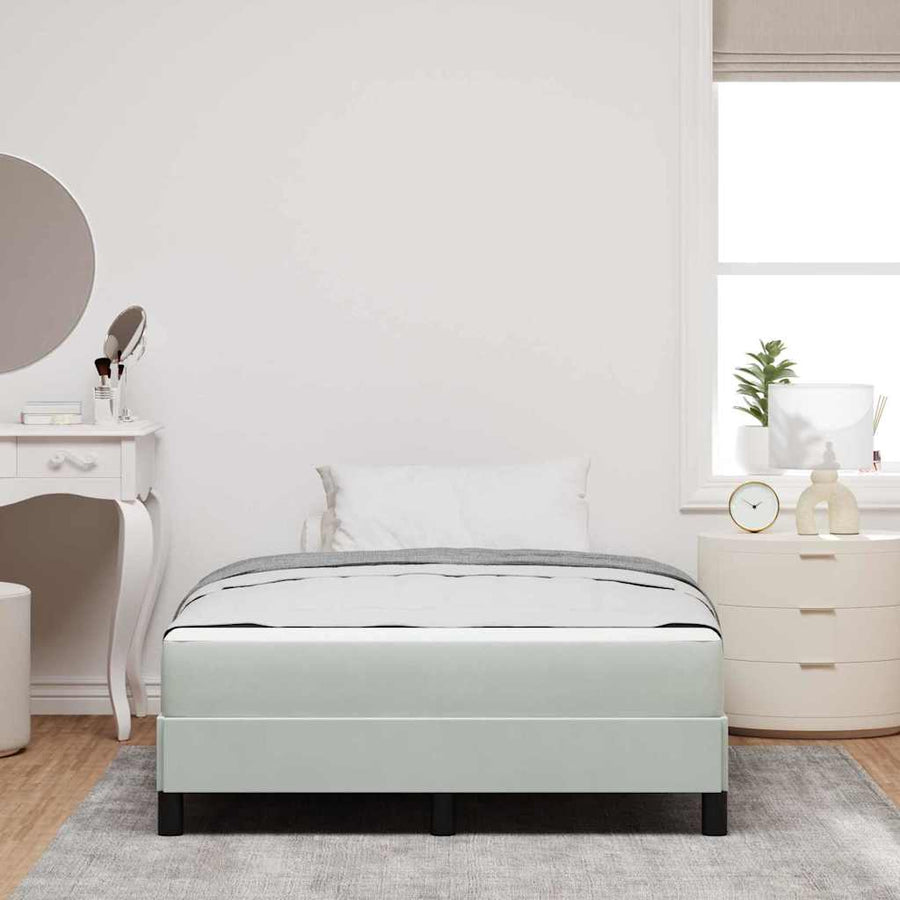 Boxspringbed met matras Lichtgrijs 120 x 190 cm Fluweel
