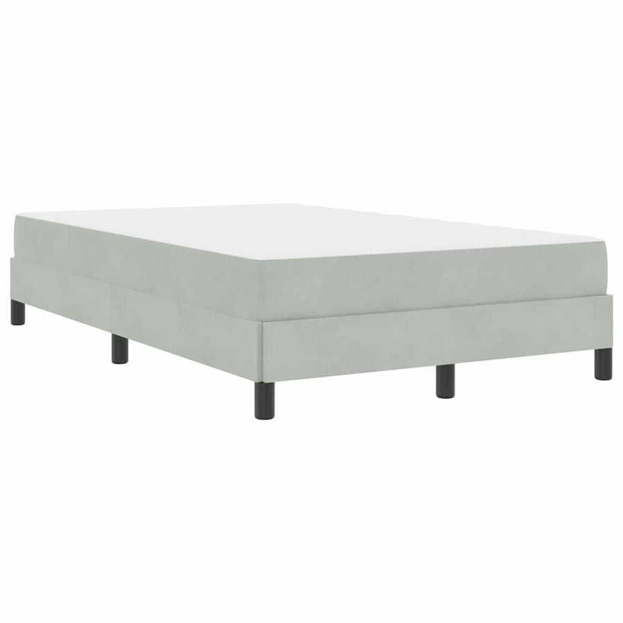 Boxspringbed met matras Lichtgrijs 120 x 190 cm Fluweel