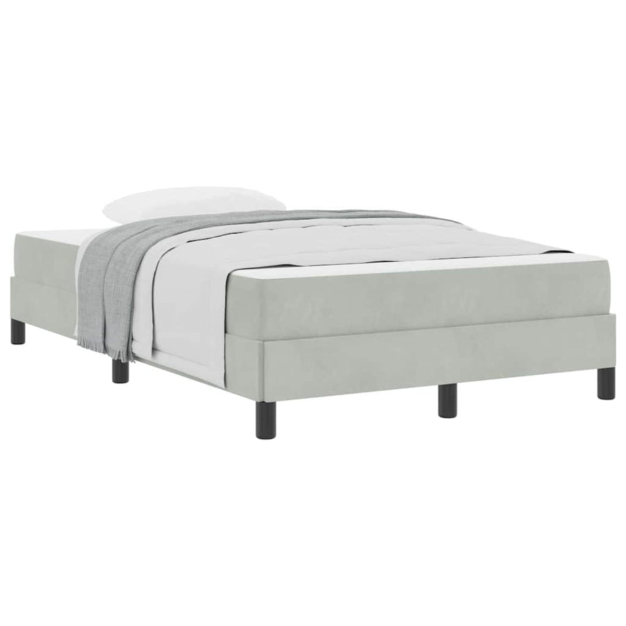 Boxspringbed met matras Lichtgrijs 120 x 190 cm Fluweel
