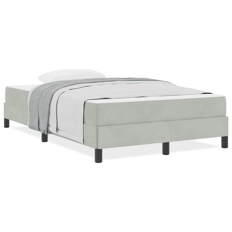 Boxspringbed met matras Lichtgrijs 120 x 190 cm Fluweel
