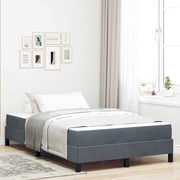 Boxspringbed met matras 120x190 cm donkergrijs stof
