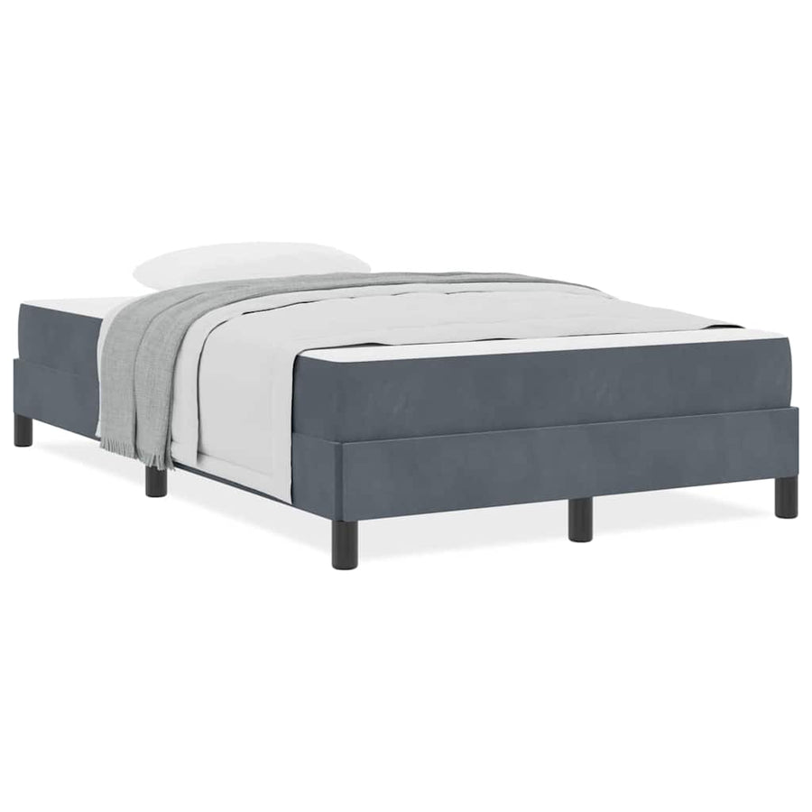 Boxspringbed met matras Donkergrijs 120 x 190 cm Fluweel