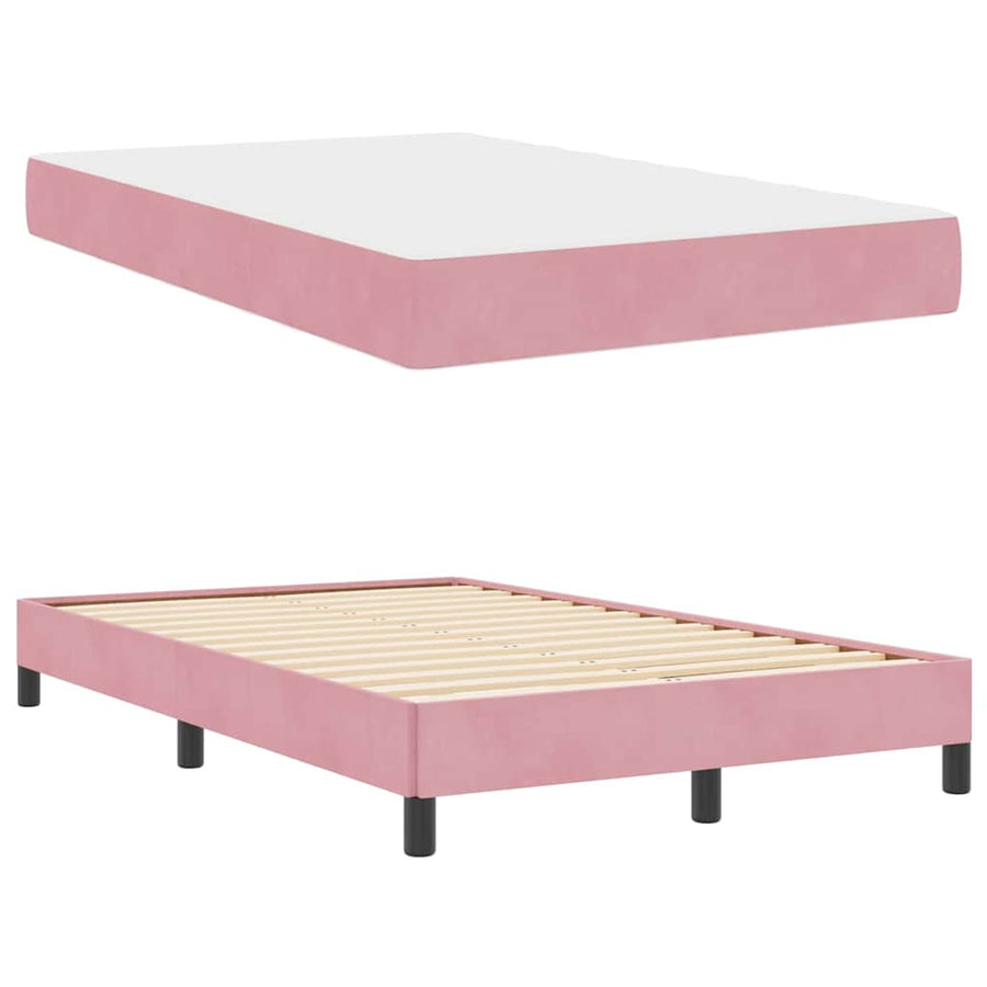 Boxspringbed met matras Roze 120 x 190 cm Fluweel