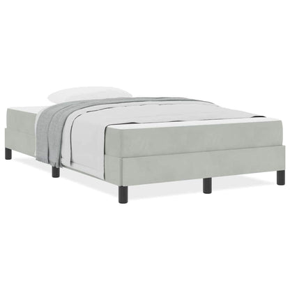 Boxspringbed met matras Lichtgrijs 120 x 200 cm Fluweel