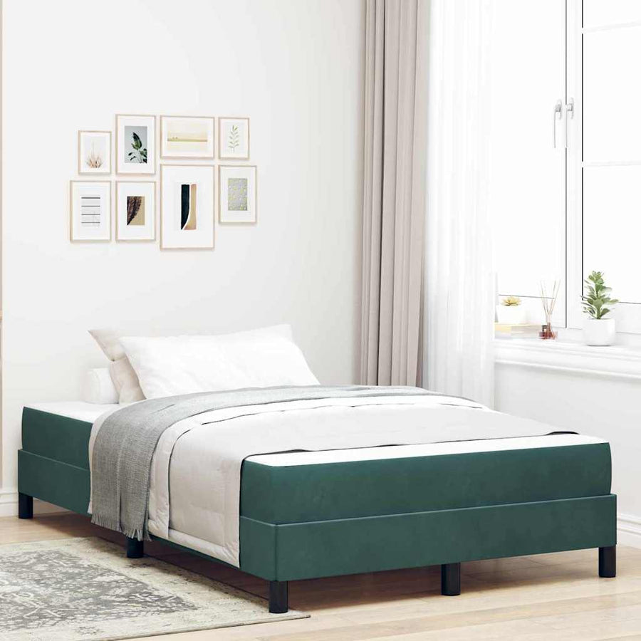 Boxspringbed met matras Donkergroen 120 x 200 cm Fluweel