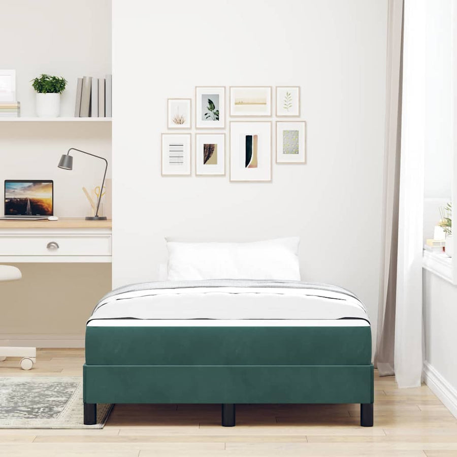 Boxspringbed met matras Donkergroen 120 x 200 cm Fluweel