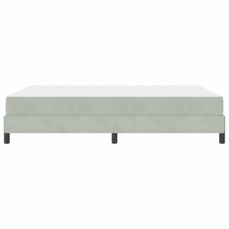Boxspringbed met matras Lichtgrijs 140 x 190 cm Fluweel