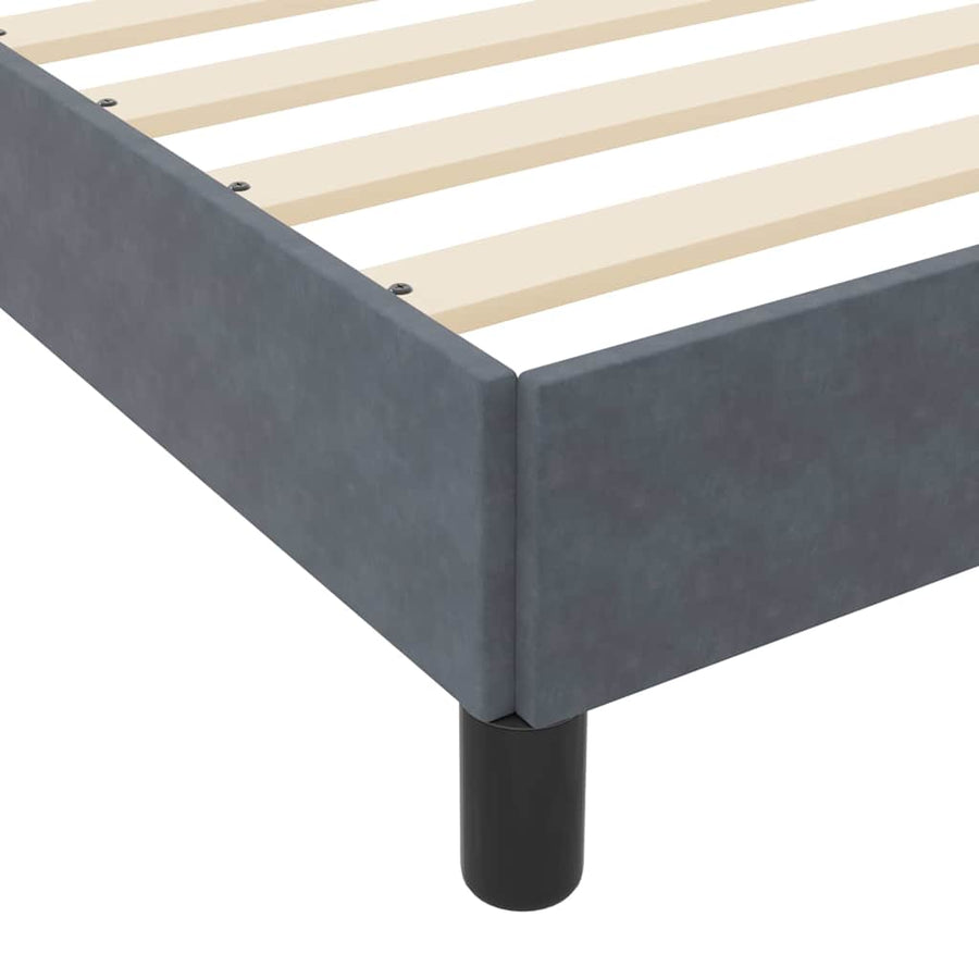 Boxspringbed met matras Donkergrijs 140 x 190 cm Fluweel