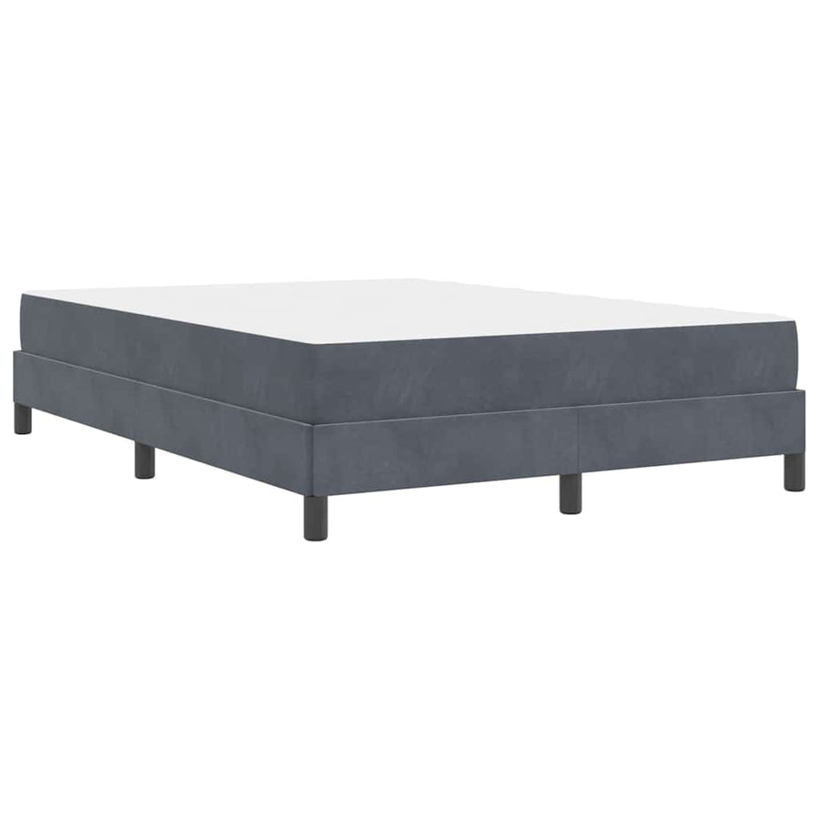 Boxspringbed met matras Donkergrijs 140 x 190 cm Fluweel