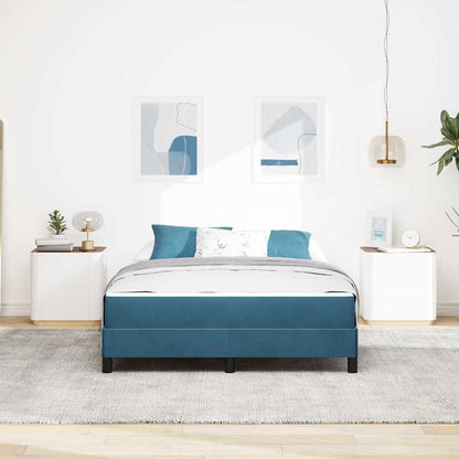 Boxspringbed met matras Donkerblauw 140 x 190 cm Fluweel
